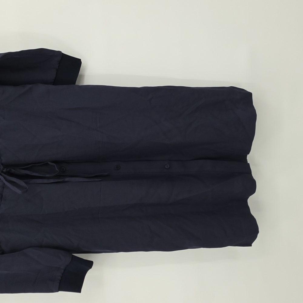Theory Silk Midnight Blue Button-Up Dress Womens Size S - Picture 3 of 8